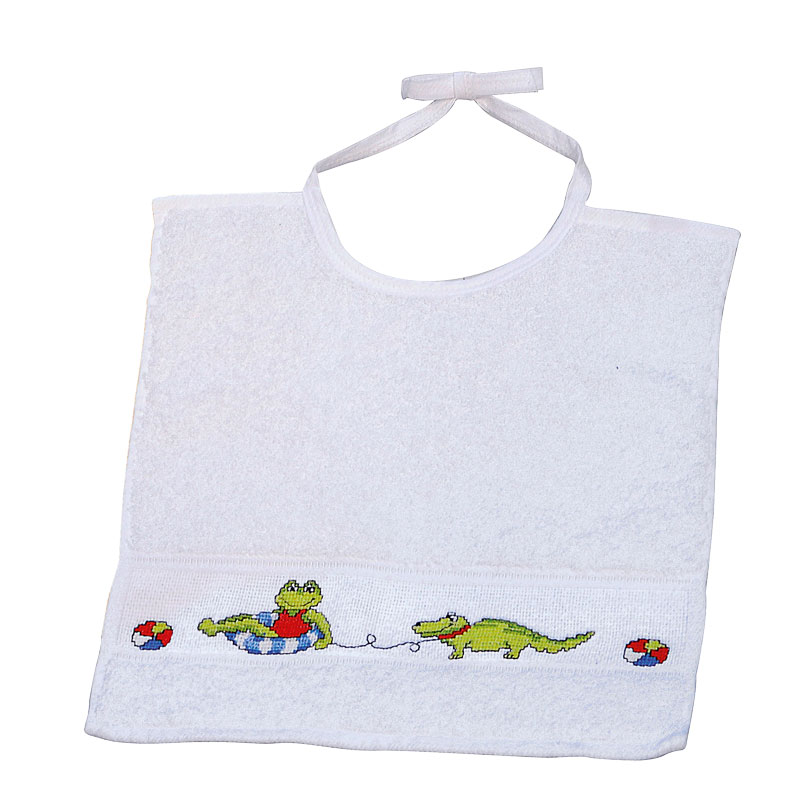 Frotte - Lätzchen 30 x 34 cm — weiß