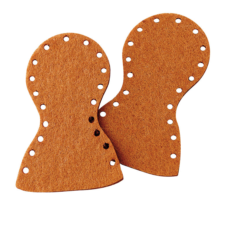 Filz - Fingerpuppen, 5 Paar — cognac