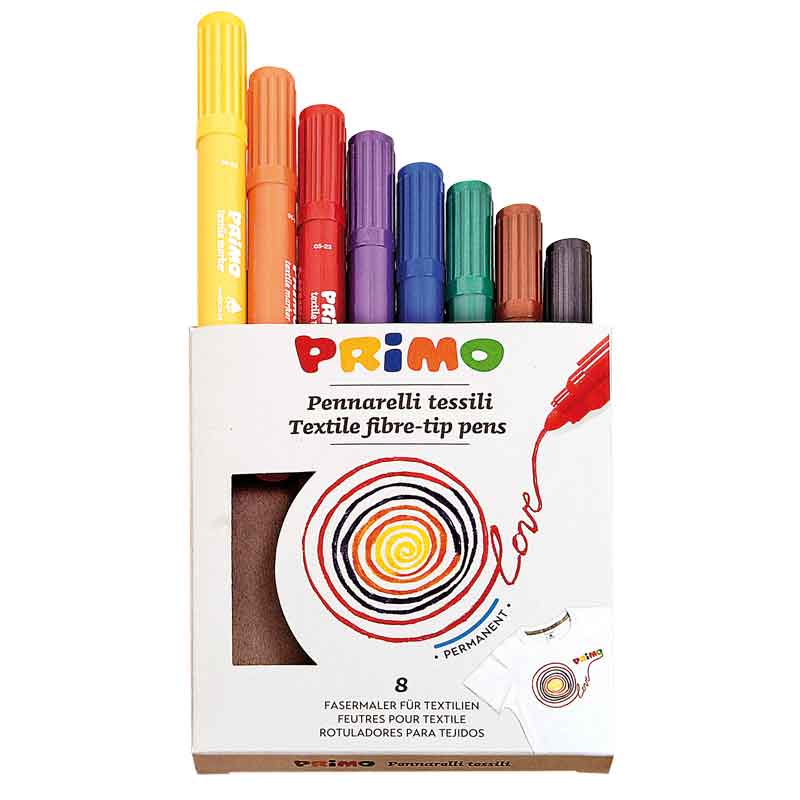 Primo - Textilfasermaler — farbig sortiert