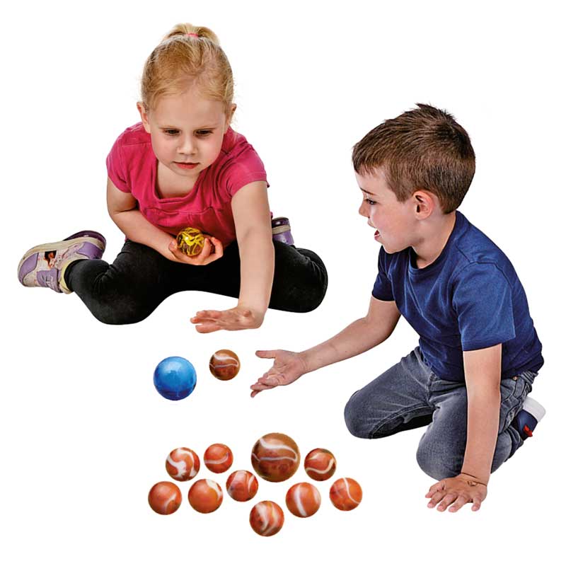 Glas - Murmeln, 21 Stück — rot