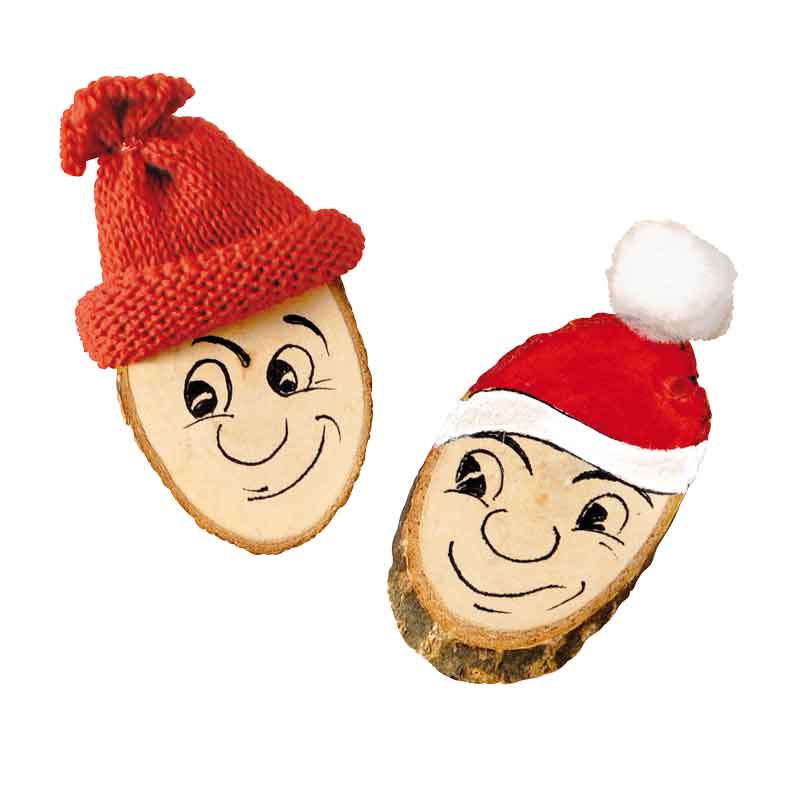 Holzscheiben, 18 Stück — oval