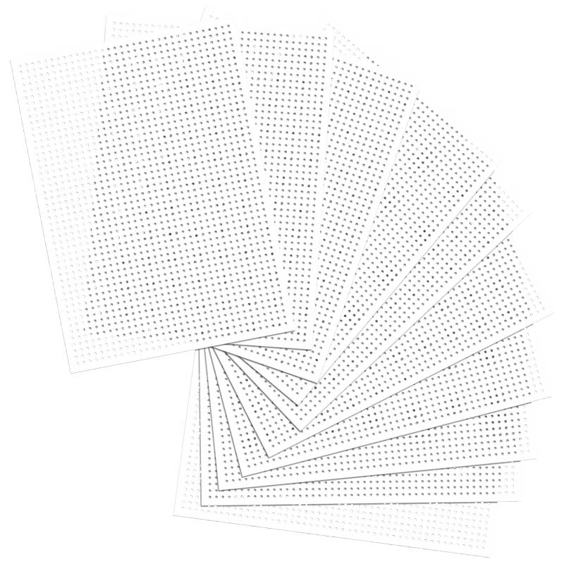 Blanko - Stickkarton,  40 Blatt — weiß