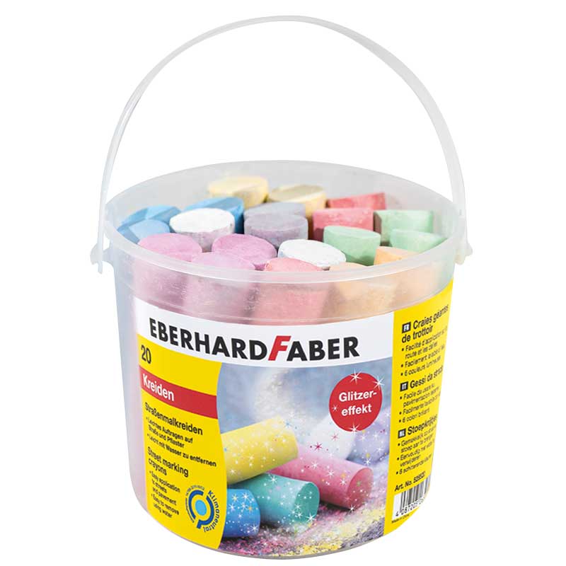 EFA Straßenmalkreide, 20 Stück — Glitzer