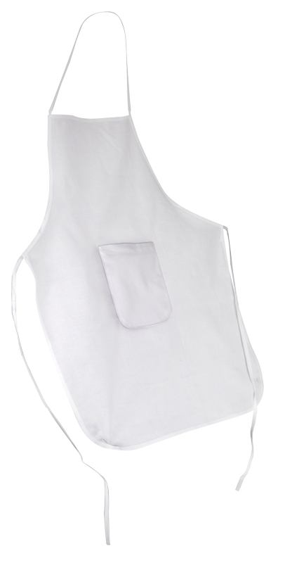 Kinderschürze, weiß — Länge 60 cm