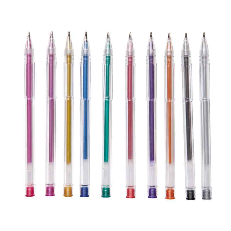 Gelstifte metallic, 10 Stück