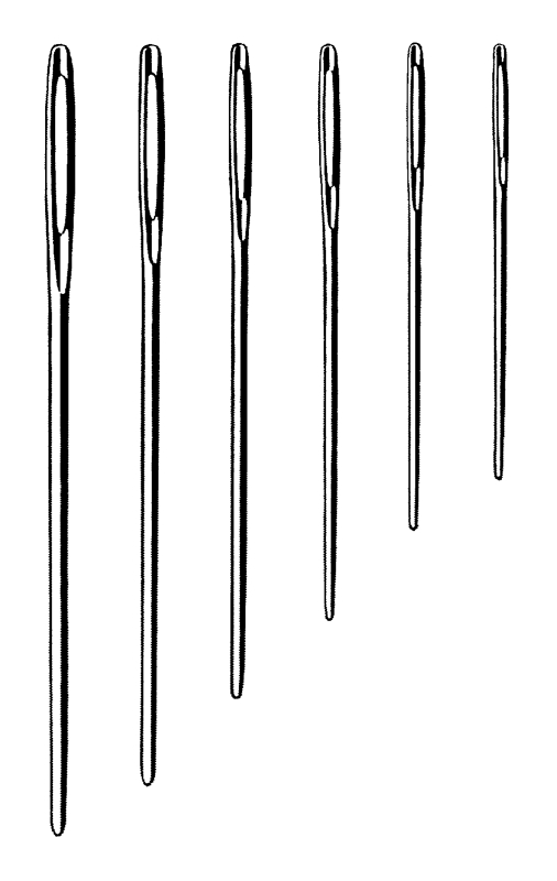 Sticknadeln mit Spitze, 25 Stück