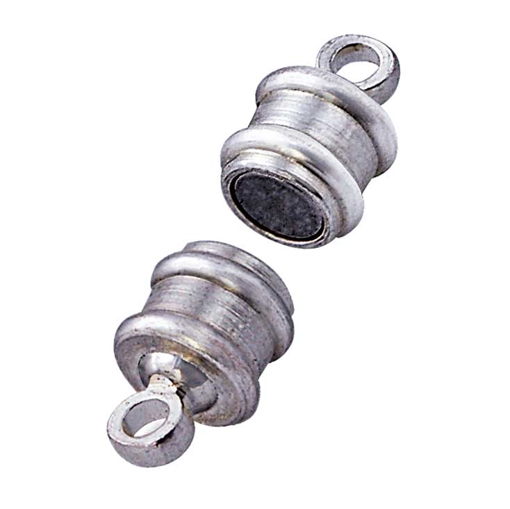 Magnetverschluss 10 x 5 mm / 5 Stück — silber