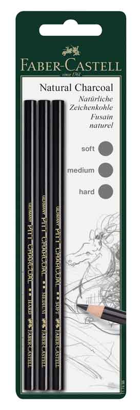 FC Kohlestifte, 3 Stück — schwarz