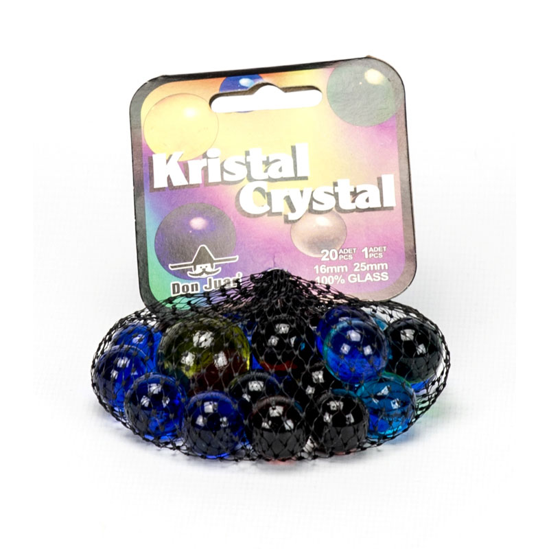 Glas - Murmeln, 21 Stück — kristall