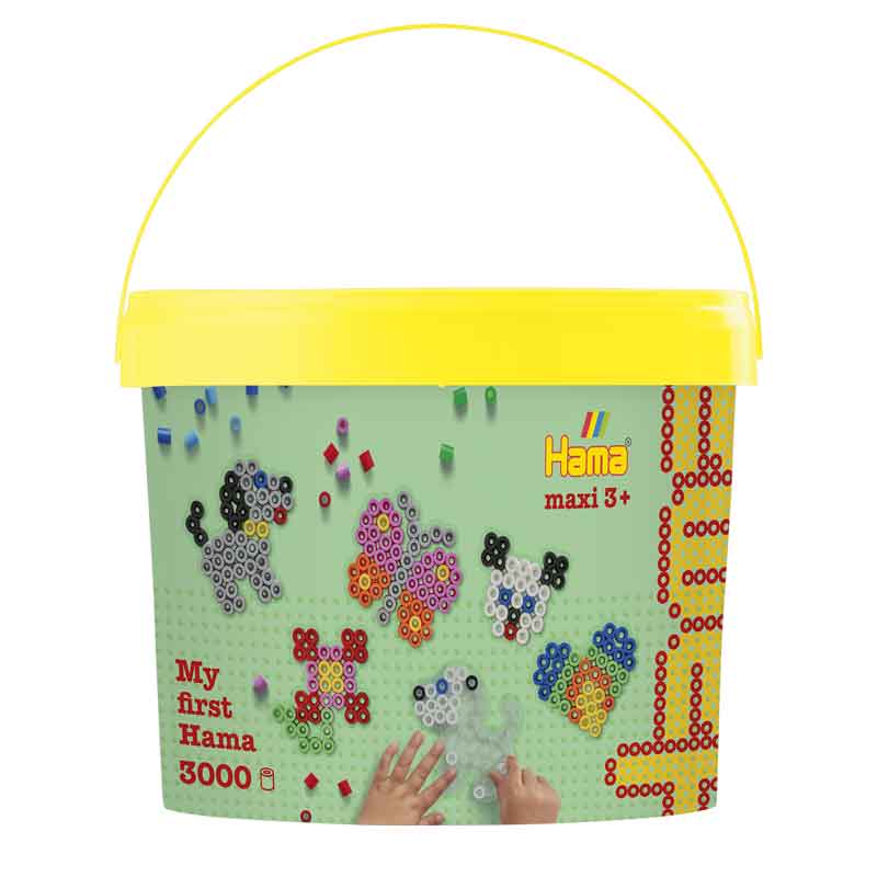 MAXI Walzenperlen / 3.000 Stück — Stiftplatten + Anleitung