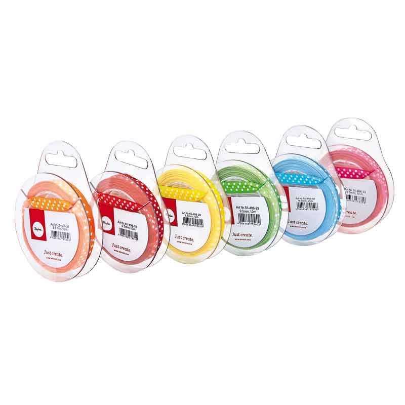 Pünktchenband 9,5 mm / 10 m