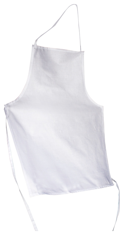 Schürze, weiß — Länge 68 cm