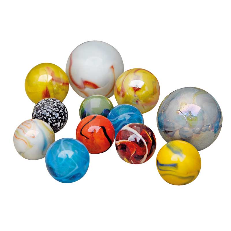 Glas - Murmeln, 1 kg — sortiert