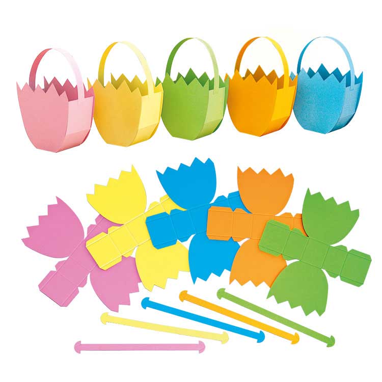 Osterkörbchen, 20 Stück — farbig sortiert