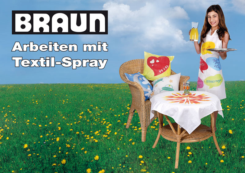 Arbeiten mit Textil Spray — Textil Spray