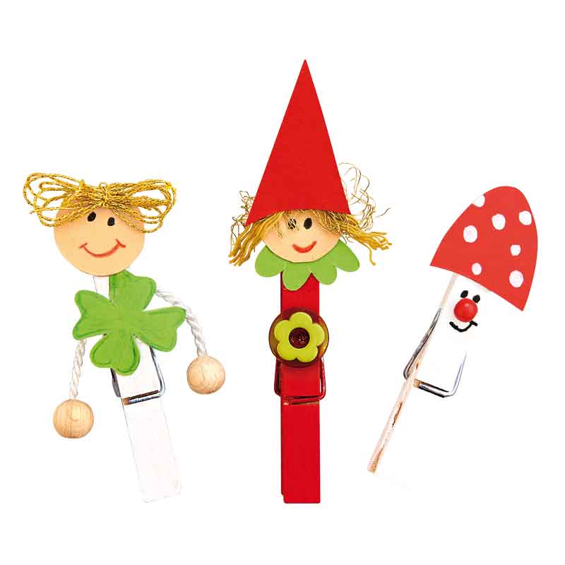 Holzklammern 7 cm, 50 Stück — natur