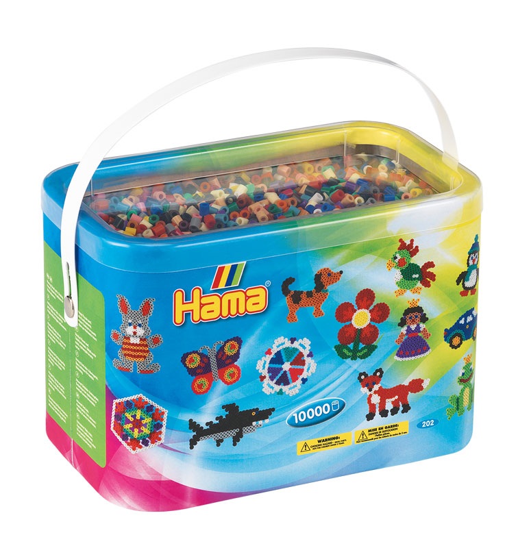 Hama - Bügelperlen, 10.000 Stück — opak gemischt
