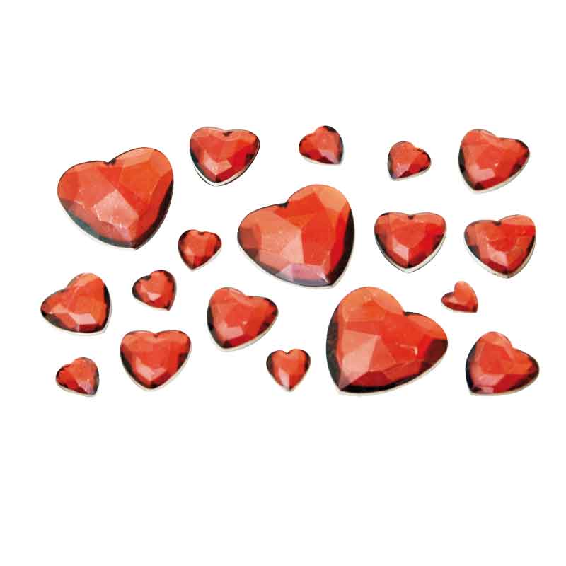 Schmuckstein Herzen — rot