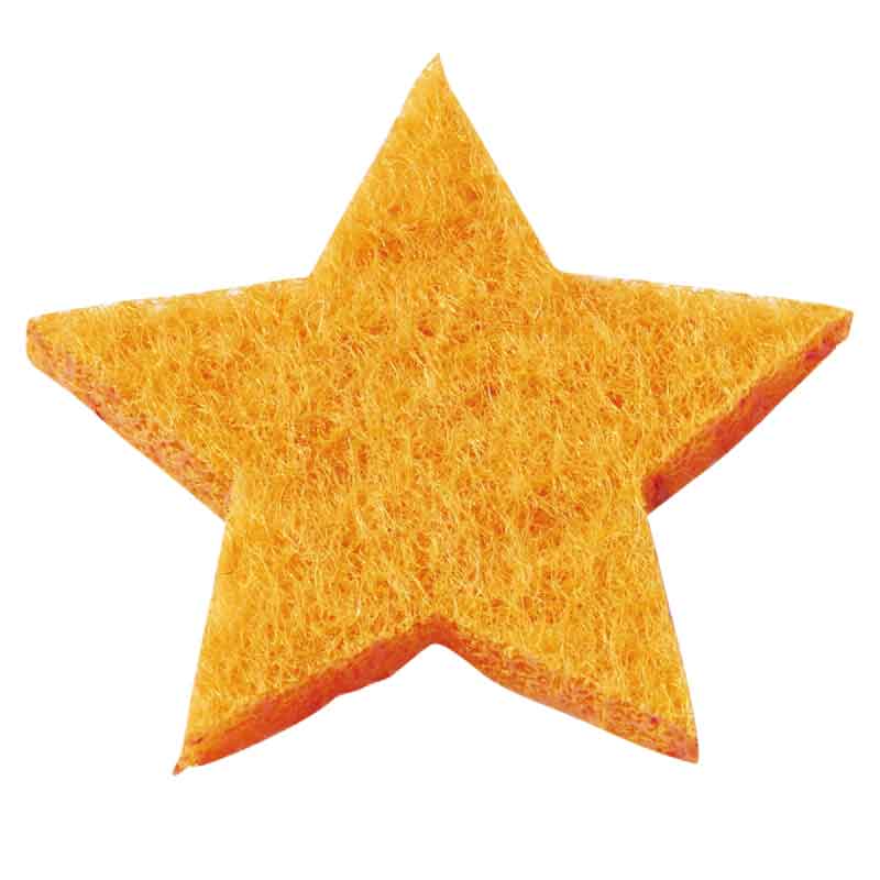 Filzsterne 3 cm, 12 Stück — orange