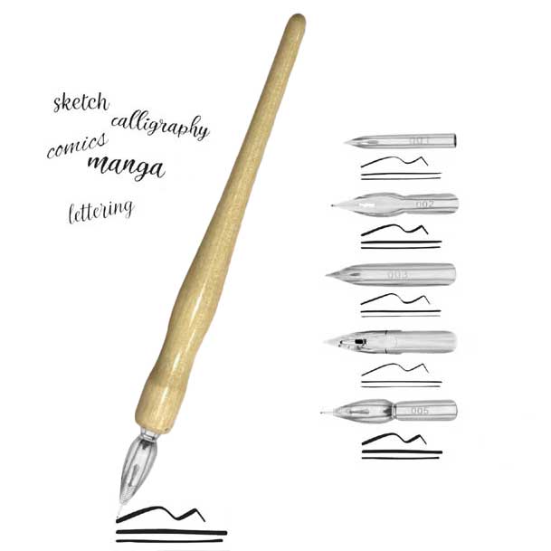 Kalligraphie und Zeichenset