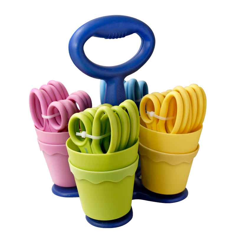 Microban Scherenständer — 24 Schulscheren 13 cm