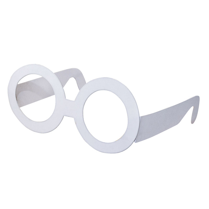 Papier - Brillen, 6 Stück — weiß