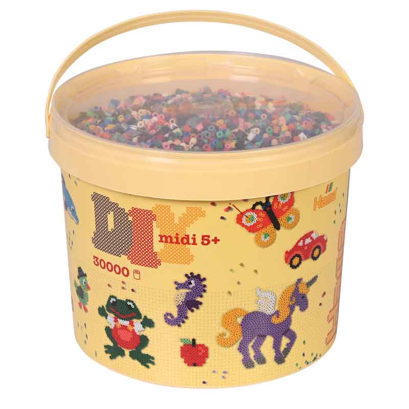 Hama - Bügelperlen, 30.000 Stück — opak gemischt