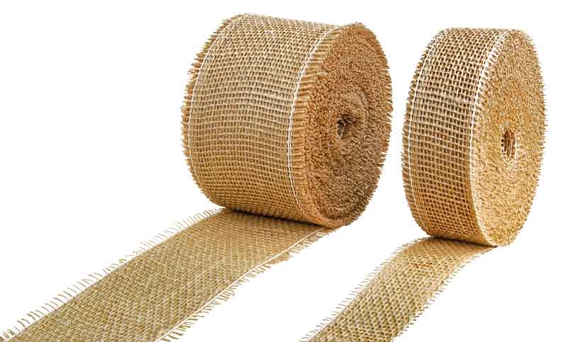 Juteband, 8 cm breite — natur