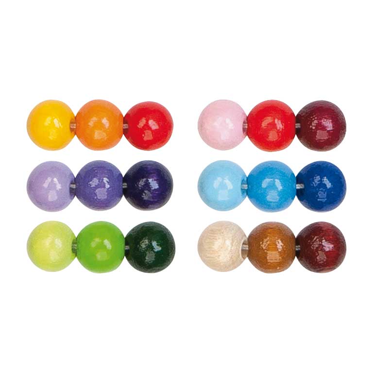 Holzperlen - Mix, 4 mm / 140 Stück