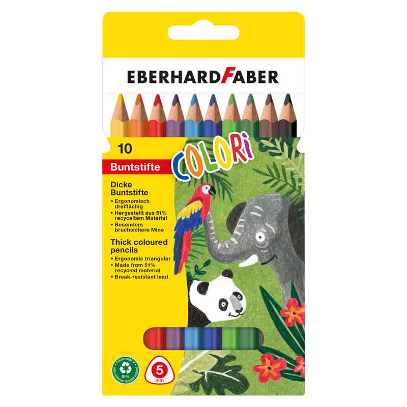 EFA Colori Buntstifte, 10 Stück — dick