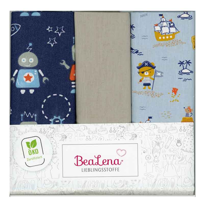 Baumwoll Stoff - Set, 3 Stück