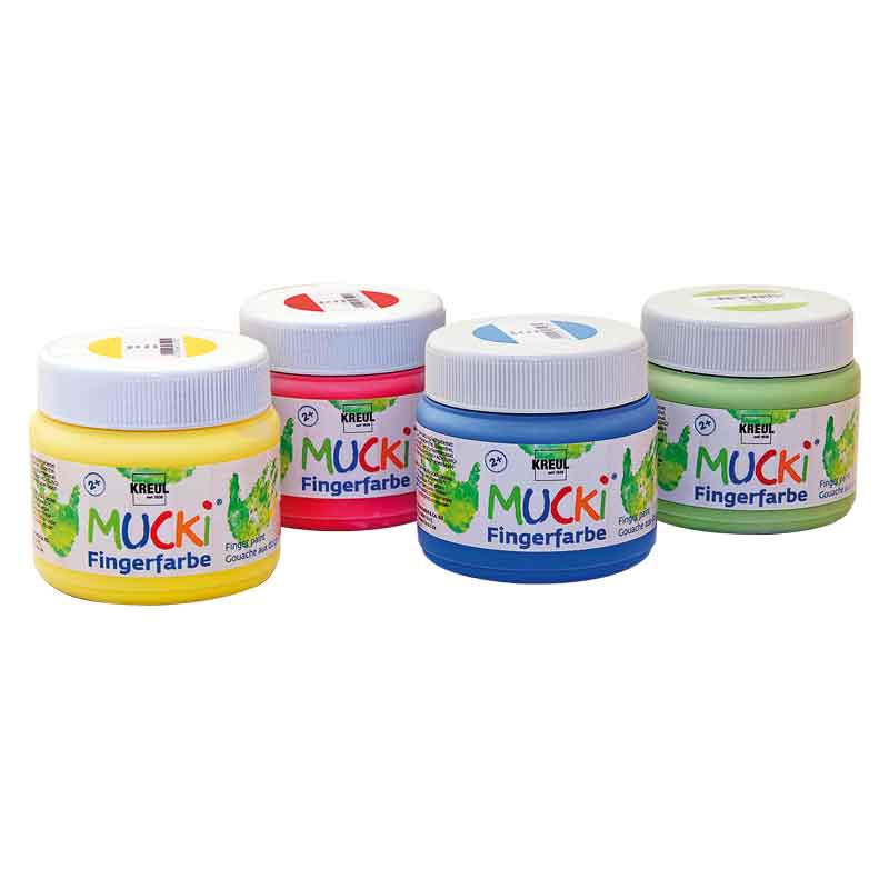 Mucki-Fingerfarben-Set, 4 x 150 ml