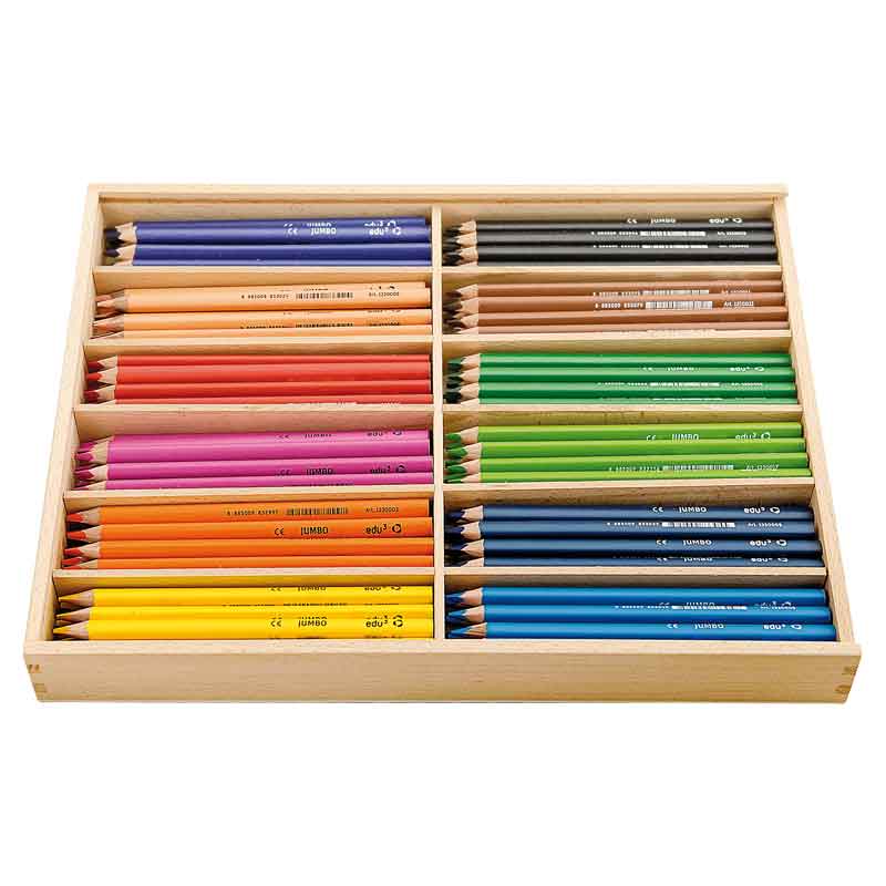 EDU Jumbo Tri, 144 Stück — farbig sortiert